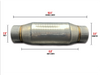 Buchi Power BP251 Exhaust Muffler / Resonator - 304 Stainless Steel - 2.5"